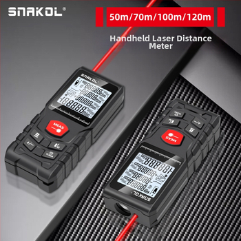 Sniko distanțier laser 120 m, instrument portabil digital infraroșu pentru măsurători în interior