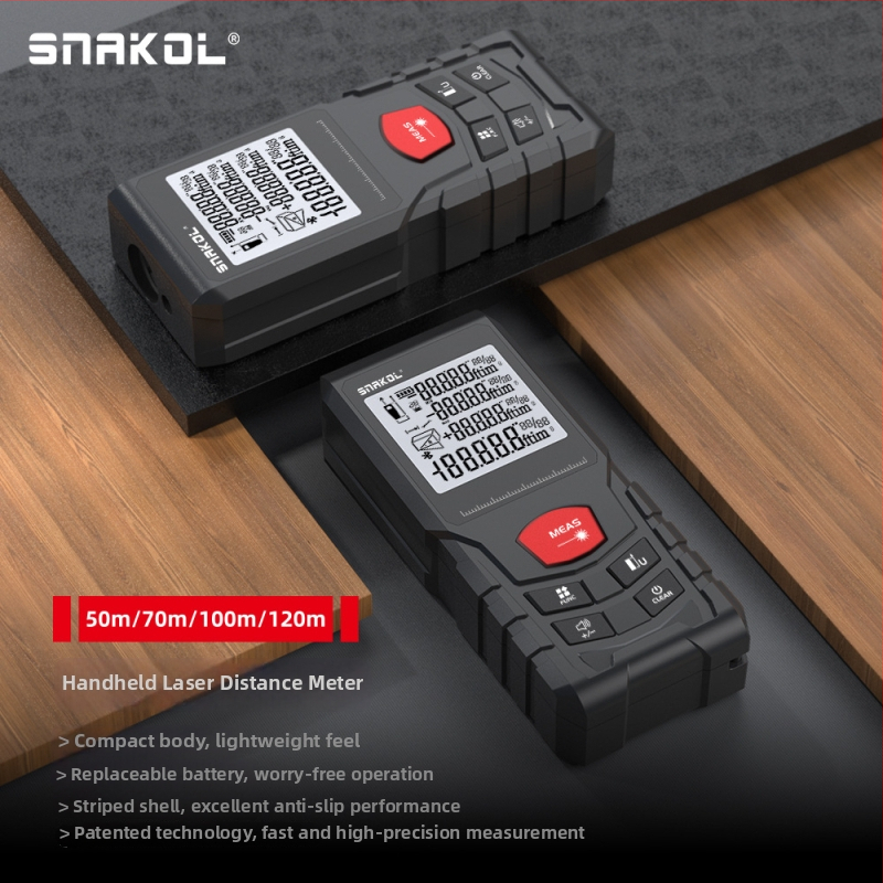 Sniko distanțier laser 120 m, instrument portabil digital infraroșu pentru măsurători în interior