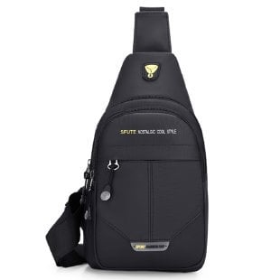 Geantă piept bărbați - Boxun, Material Oxford, Captuseală nylon, Stil coreean crossbody, Sezonul de iarnă 2025