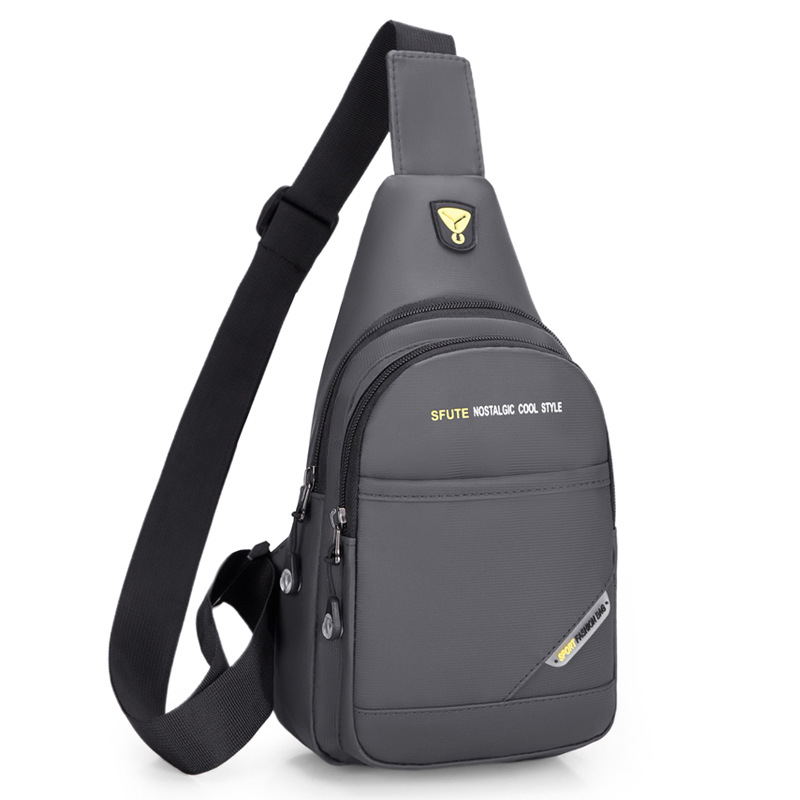 Geantă piept bărbați - Boxun, Material Oxford, Captuseală nylon, Stil coreean crossbody, Sezonul de iarnă 2025