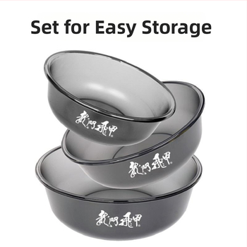 Set de trei piese pentru momeli: vas pentru momeli, tavă pliabilă pentru momeli și vas de amestec