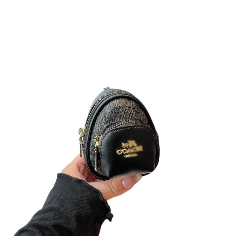 Mini PU ženska torbica s floralnim printom, okrugli oblik, zatvarač, džep za telefon