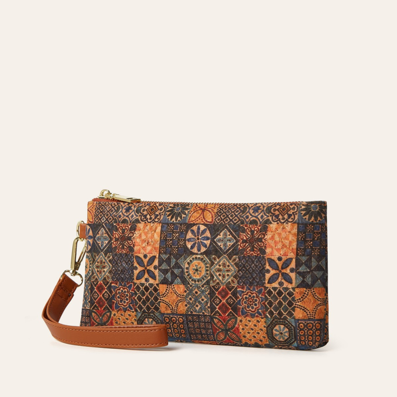 Boho ženski novčanik sa zatvaračem, PU materijal, stil omotnice, zatvaranje na zip, pretinac za telefon, poliester podstava