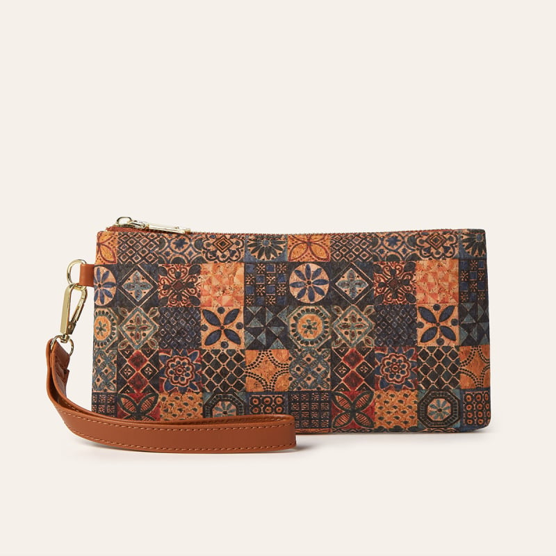 Boho ženski novčanik sa zatvaračem, PU materijal, stil omotnice, zatvaranje na zip, pretinac za telefon, poliester podstava
