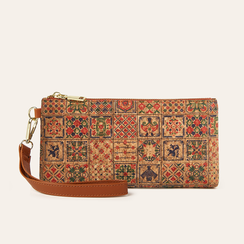 Boho ženski novčanik sa zatvaračem, PU materijal, stil omotnice, zatvaranje na zip, pretinac za telefon, poliester podstava