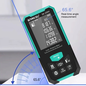 Laserski mjerač udaljenosti, ručni, infracrveni, digitalni mjerni instrument, domet do 200 m