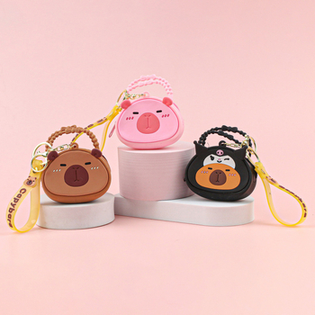 Portofel pentru monede din silicon, model desene animate, stil proaspăt și dulce, unisex