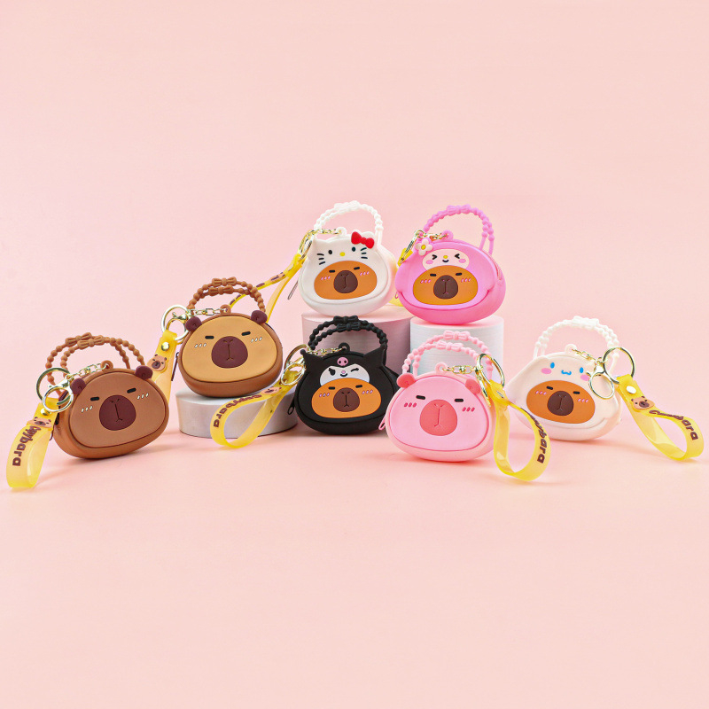 Portofel pentru monede din silicon, model desene animate, stil proaspăt și dulce, unisex