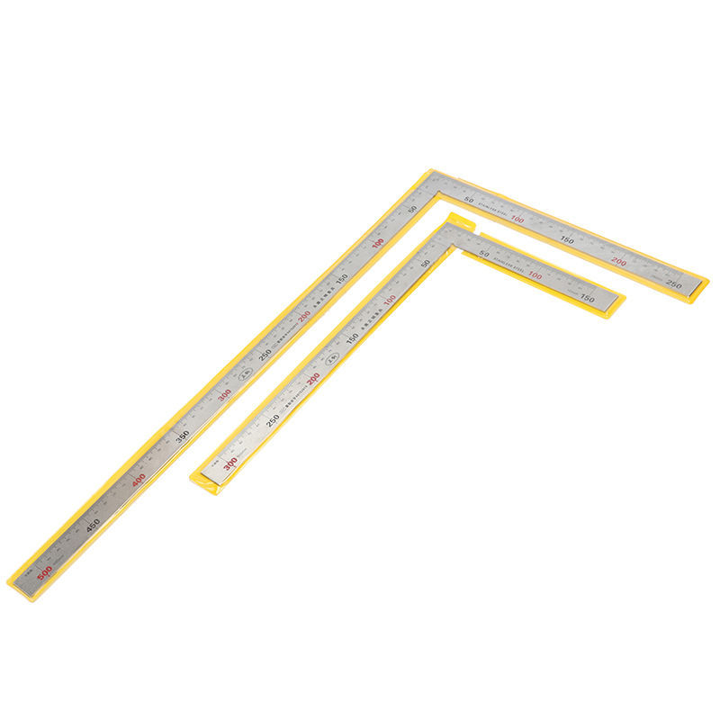 Nerūsējošā tērauda taisnstūra leņķa lineālis, L‑formas plāksne ar paaugstinātu biezumu, 90° precizitāte