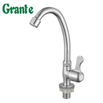 Кухненски смесител за мивка за зеленчуци, едноконтурен студен, стенен монтаж, цинкова сплав, керамична сърцевина на клапана