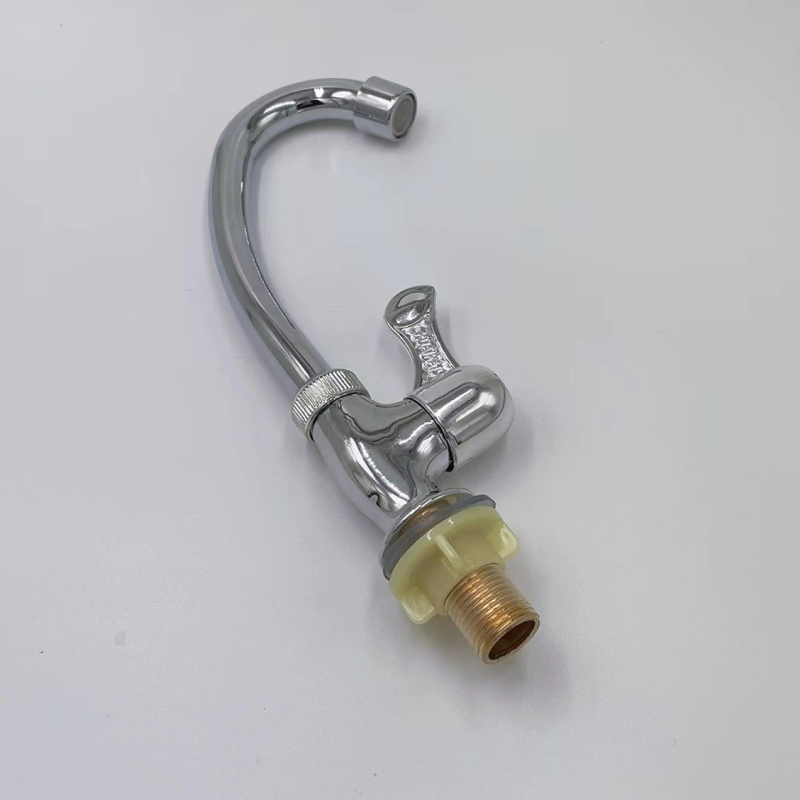 Кухненски смесител за мивка за зеленчуци, едноконтурен студен, стенен монтаж, цинкова сплав, керамична сърцевина на клапана