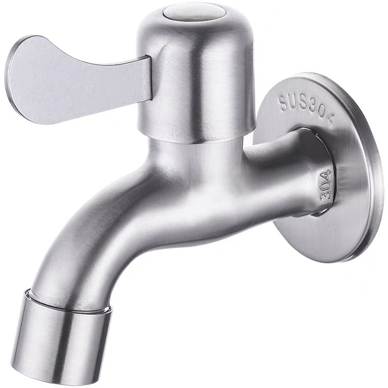 Кухненски смесител от неръждаема стома, смесителен тип, отваряне с ключ, едноделна конструкция, медно клапаново ядро