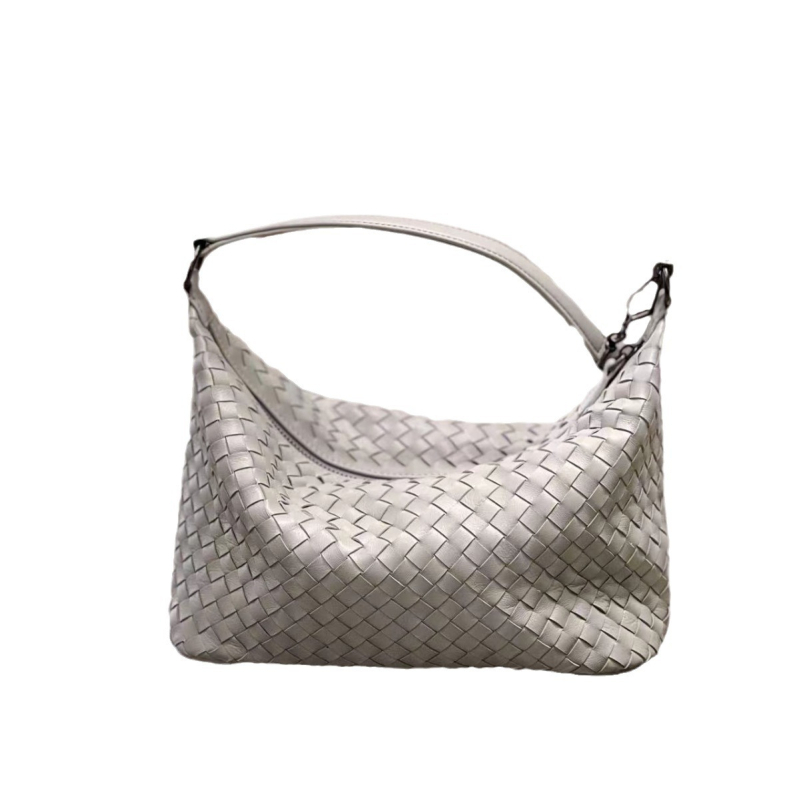 Gemansi ženska torba: gradska jednostavnost, od slame, pletena torba u obliku kante, unutarnji džep sa zatvaračem