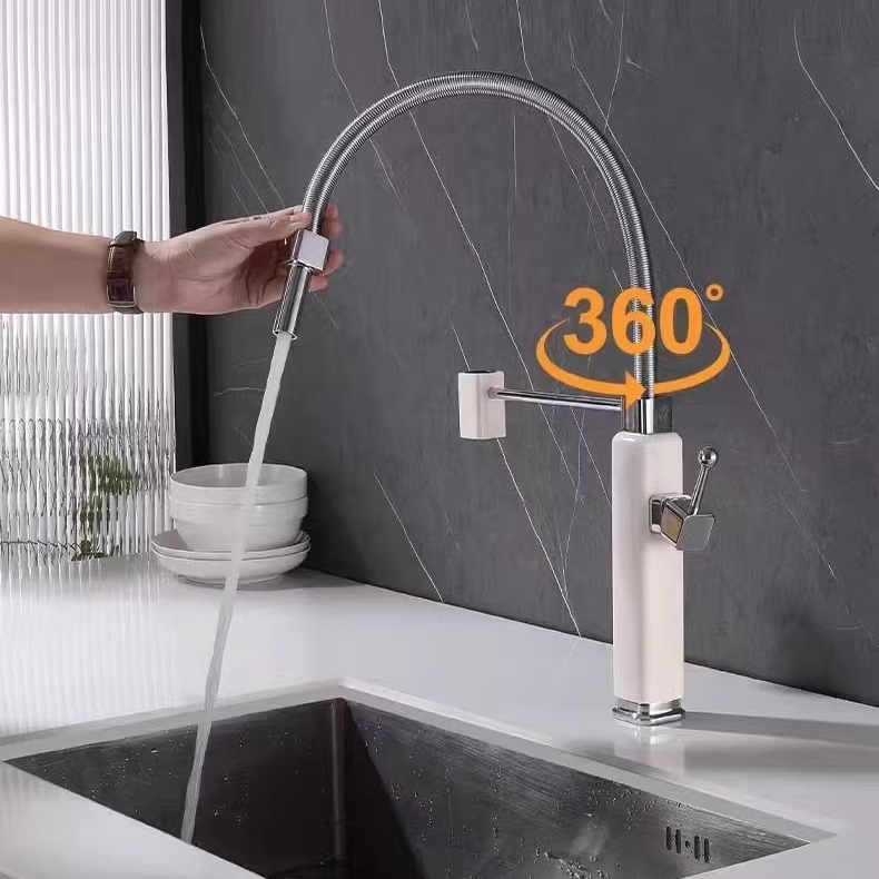 Robinet de bucătărie din cupru, corp din cupru, presiune nominală 12 kg, cartuș ceramic, model 542