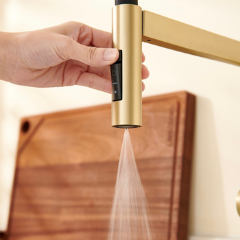 Кухненски магнитен смесител KL, мед, електроплатирана повърхност, керамичен дисков клапан, за домашна употреба