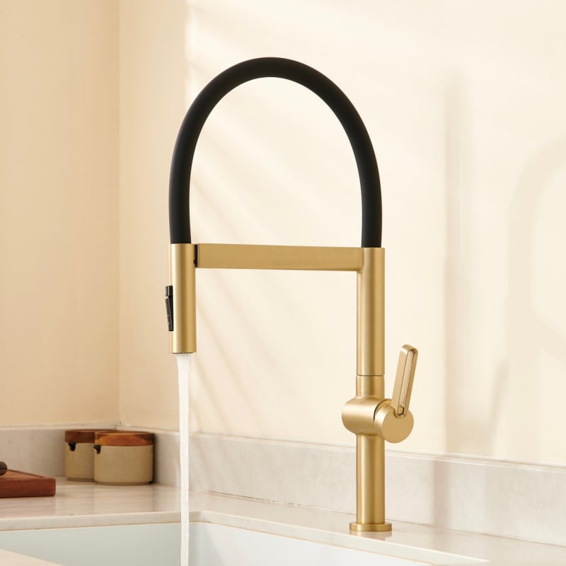 Кухненски магнитен смесител KL, мед, електроплатирана повърхност, керамичен дисков клапан, за домашна употреба