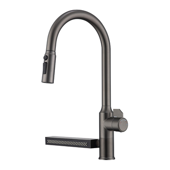 Издърпващ кухненски смесител от неръждаема стомана, модел LL-C101, вход/изход 10 мм, керамичен диск