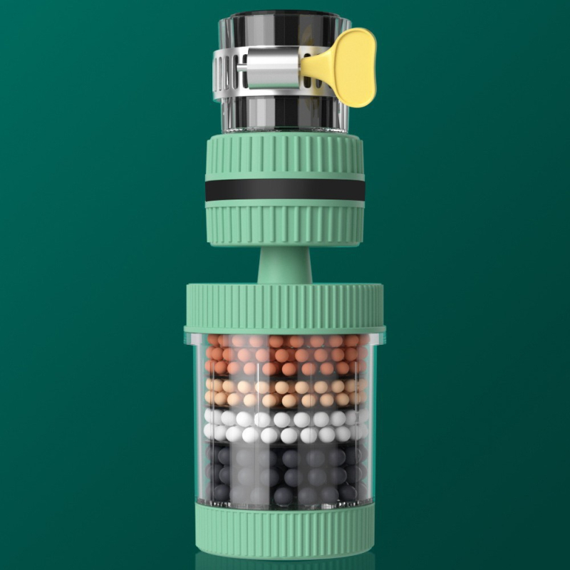 Филтър за чешмата — въртящ се модел, полипропилен (PP), универсална седалка на клапана, вход/изход стандартен размер, монтаж snap-on