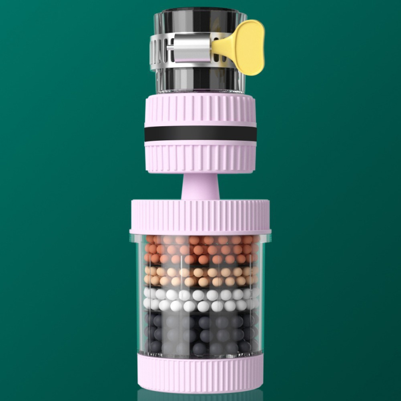 Филтър за чешмата — въртящ се модел, полипропилен (PP), универсална седалка на клапана, вход/изход стандартен размер, монтаж snap-on