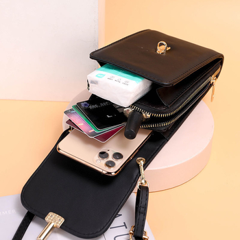 Geantă crossbody pentru telefon pentru femei, mini geantă, brand Oubao, stil Cyber function (corduroy material; PU căptușeală; închidere cu fermoar)