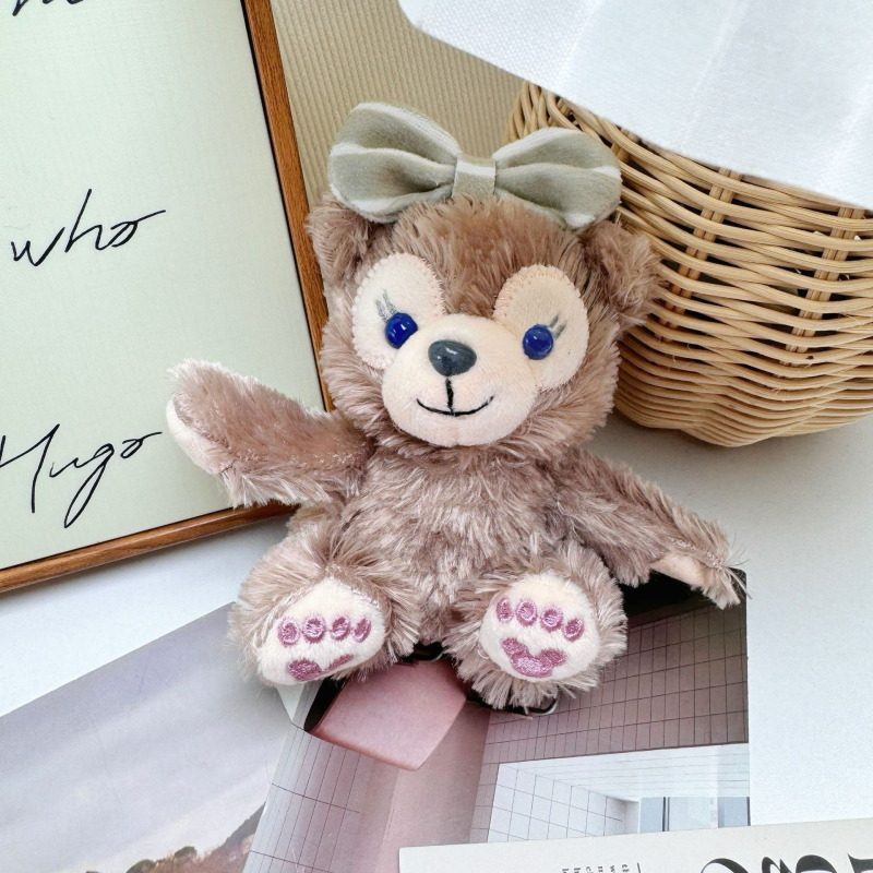 Púpos medve kulcstartó – táska akasztó, karikatúra stílus, mintás kis medve, PP pamut, 2025 tavasz