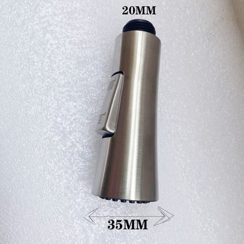 Izvlačni mlaznik za kuhinjski faucet, od nehrđajućeg čelika 304, keramički jezgreni ventil, okretna instalacija, konstrukcija s jednim zglobom