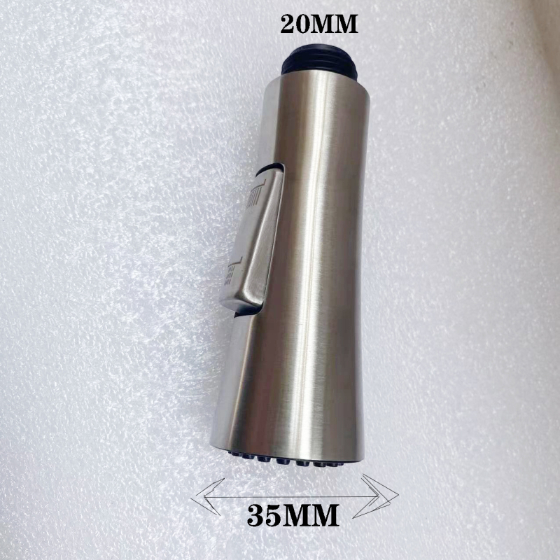 Izvlačni mlaznik za kuhinjski faucet, od nehrđajućeg čelika 304, keramički jezgreni ventil, okretna instalacija, konstrukcija s jednim zglobom