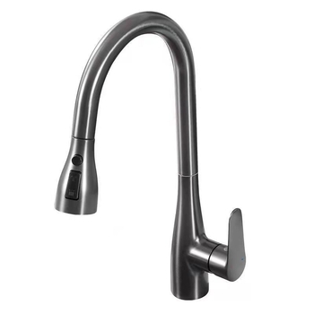 Vario virtuvės ištraukiamas čiaupas su keraminiu vožtuvu, karštas/šaltas vanduo, 0–90°C, įprastas slėgis, 4 įėjimai/išėjimai