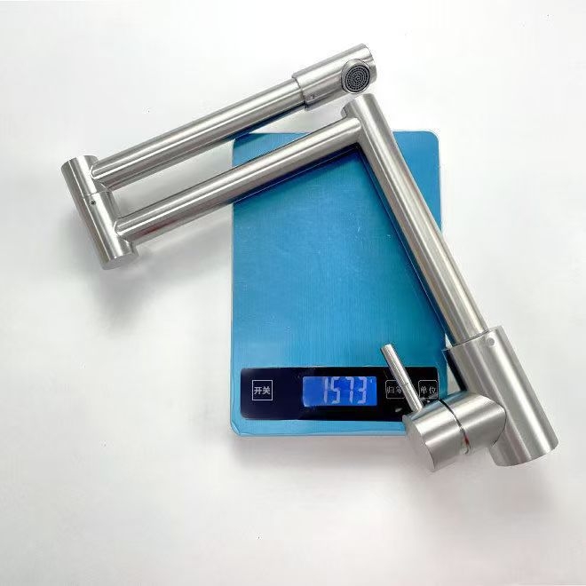 Кухненски смесител за мивка A31, неръждаема стомана, вход/изход 1/2, 3/8, 9/16, диапазон на температура 0–90°C, вертикална инсталация