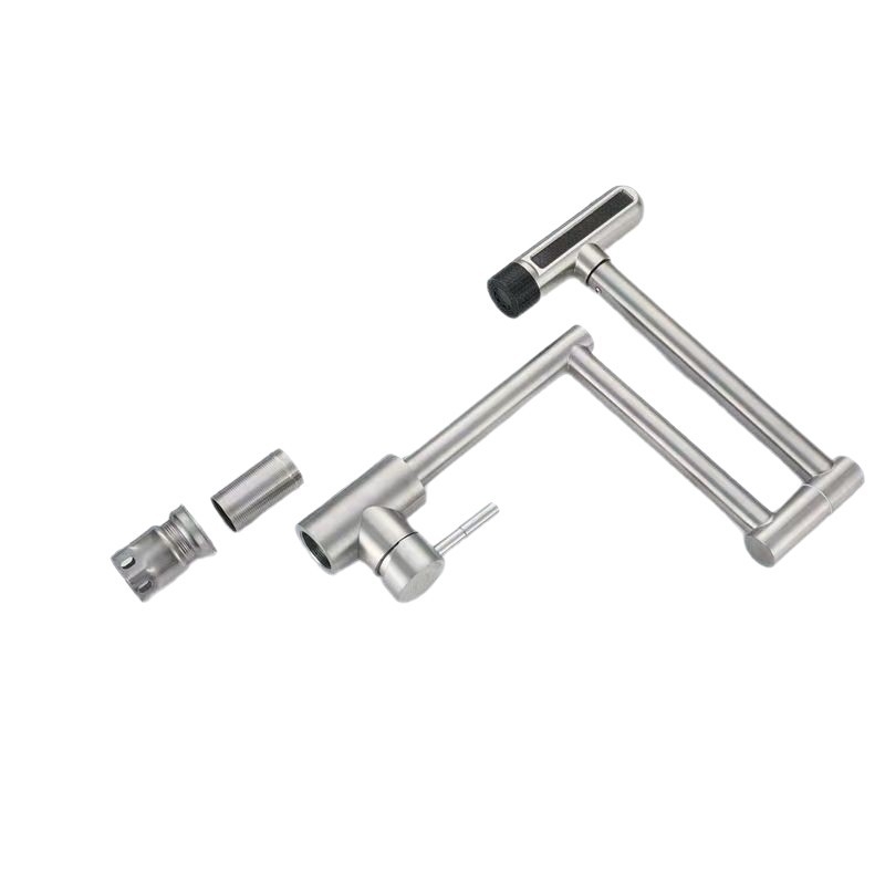 Кухненски смесител за мивка A31, неръждаема стомана, вход/изход 1/2, 3/8, 9/16, диапазон на температура 0–90°C, вертикална инсталация