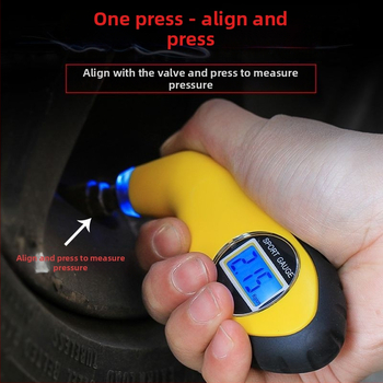 Aukštosios precizijos skaitmeninis padangų slėgio matuoklis ir monitorius, nešiojamas