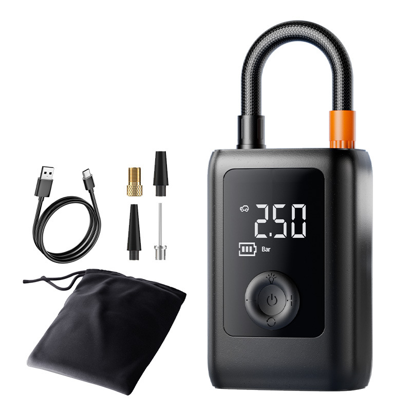 Buwei prijenosna pumpa za auto s digitalnim manometrom, 12 V, punjiva, 40 L/min, <80 W