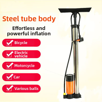 Qianli kõrge rõhuga käsipump jalgrattale – raua kere, maksimaalne rõhk 12 MPa, kaasas kolmekandiline õhuotsik