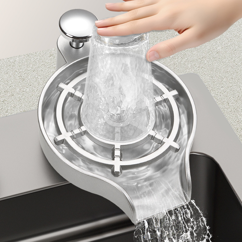 Δύο σε ένα: περιστρεφόμενος διανομέας σαπουνιού υψηλής πίεσης και αυτόματη βρύση ψεκασμού για οικιακό νεροχύτη, από πλαστικό κατάλληλο για τρόφιμα