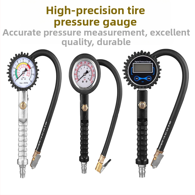 Cow Sail Riepu spiediena pistole ar digitālo displeju, eļļā iegremdēts manometrs, metāla korpuss, 0-200 PSI