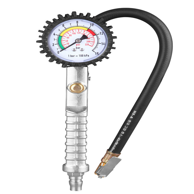 Cow Sail Riepu spiediena pistole ar digitālo displeju, eļļā iegremdēts manometrs, metāla korpuss, 0-200 PSI