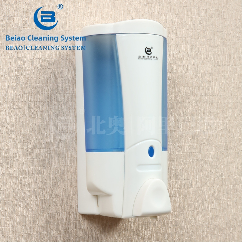 Doser de săpun montat pe perete, cu un singur duză, manual, din plastic, pentru băile hotelurilor