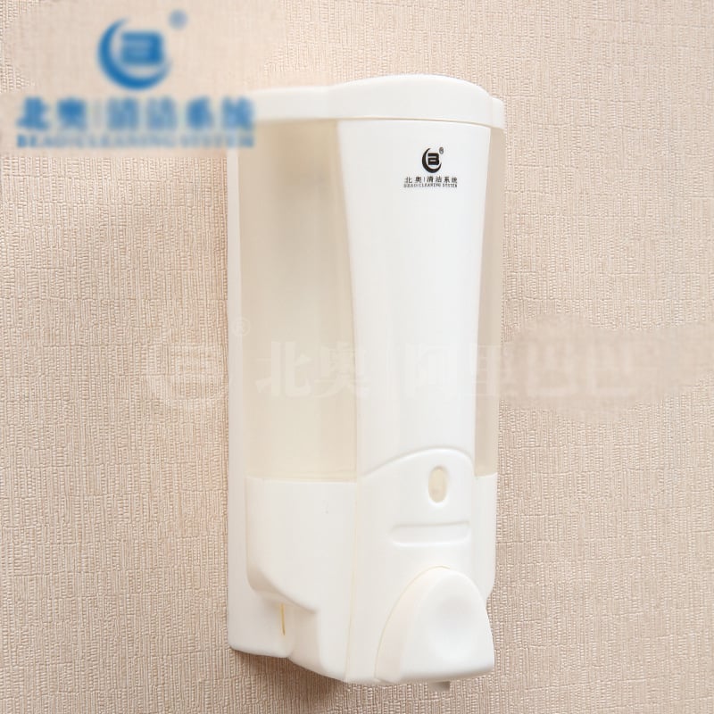 Doser de săpun montat pe perete, cu un singur duză, manual, din plastic, pentru băile hotelurilor