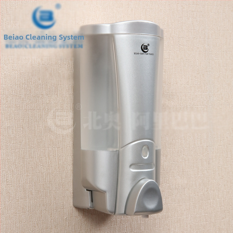 Doser de săpun montat pe perete, cu un singur duză, manual, din plastic, pentru băile hotelurilor