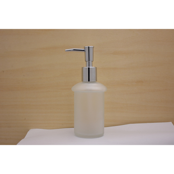 Γυάλινο μπουκάλι με αντλία για σαπούνι, αντισηπτικό ή άρωμα, θαμπό φινίρισμα, μοντέρνο μινιμαλιστικό στυλ