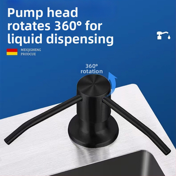 Dispenzer za sapun od nehrđajućeg čelika za kuhinju, ručni pritisak, brušena završna obrada, moderni minimalistički dizajn (Materijal: nehrđajući čelik • Površina: brušena • Stil: moderni minimalistički • Funkcija: ručni pritisak)