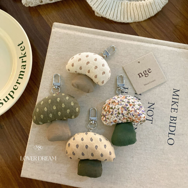 Breloc de chei metal, în stil coreean, cu model plante și flori, brand LOVER DREAM, iarna 2024