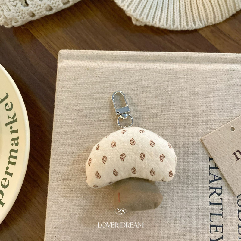 Breloc de chei metal, în stil coreean, cu model plante și flori, brand LOVER DREAM, iarna 2024