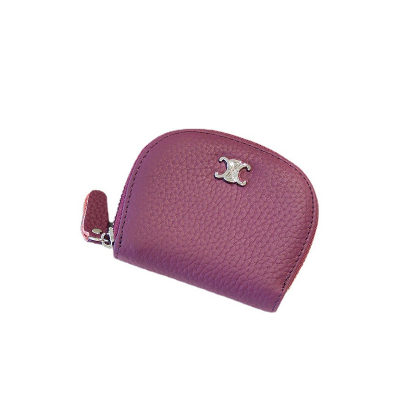 Portofel pentru carduri din piele naturală, piele de vită, design cu 11 pliuri, model 608, căptușeală din nylon