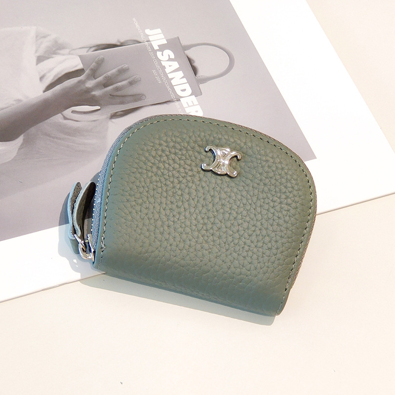 Portofel pentru carduri din piele naturală, piele de vită, design cu 11 pliuri, model 608, căptușeală din nylon