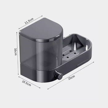 Δοσομετρητής υγρού σαπουνιού κουζίνας, επιτοίχιος, πλαστικός, μηχανισμός πίεσης με το χέρι, αμερικανικού στιλ (Material: Plastic; Style: American Style; Function: Hand Press; Weight: 1)