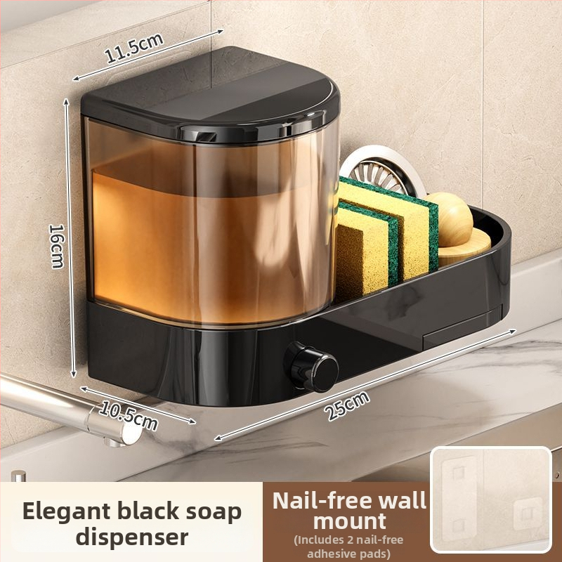 Δοσομετρητής υγρού σαπουνιού κουζίνας, επιτοίχιος, πλαστικός, μηχανισμός πίεσης με το χέρι, αμερικανικού στιλ (Material: Plastic; Style: American Style; Function: Hand Press; Weight: 1)