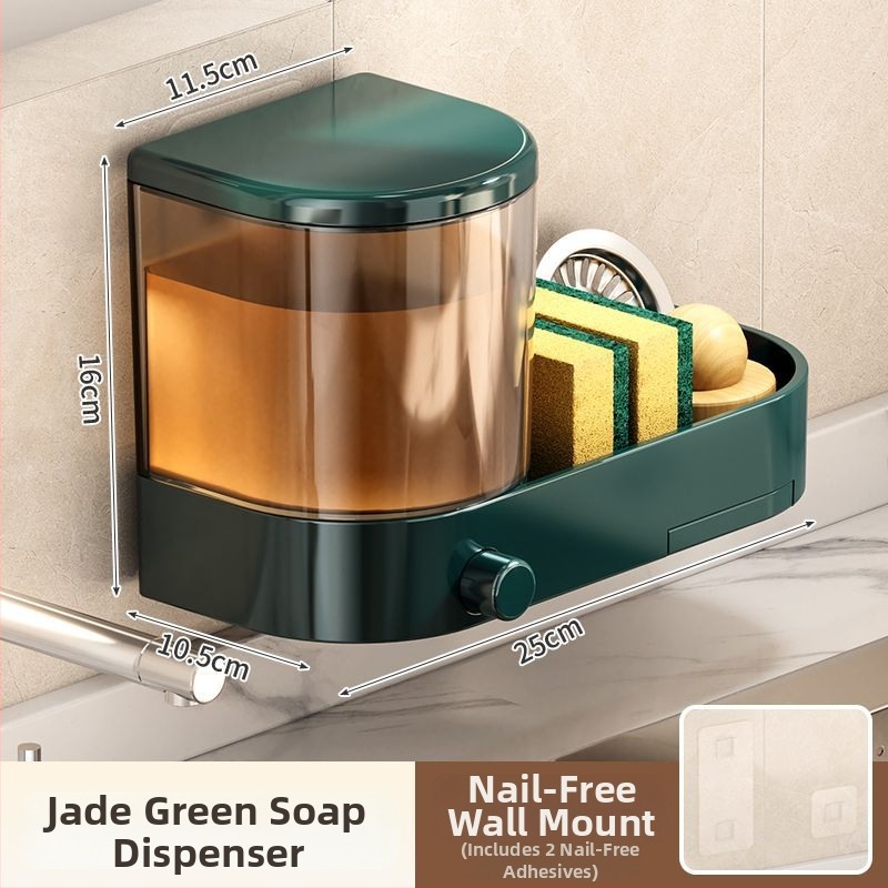 Δοσομετρητής υγρού σαπουνιού κουζίνας, επιτοίχιος, πλαστικός, μηχανισμός πίεσης με το χέρι, αμερικανικού στιλ (Material: Plastic; Style: American Style; Function: Hand Press; Weight: 1)