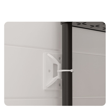 Баня подова поставка за съхранение, ъглов дизайн без пробиване, 1 полица, модерен минималистичен стил