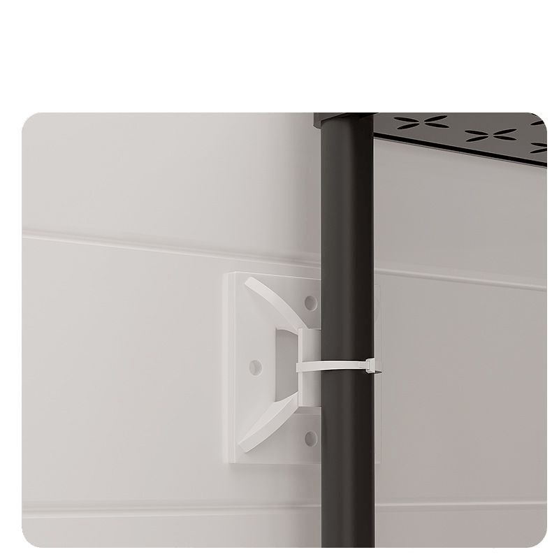 Баня подова поставка за съхранение, ъглов дизайн без пробиване, 1 полица, модерен минималистичен стил